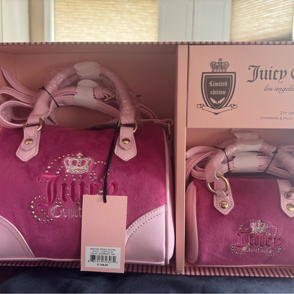 Juicy Couture Limited Edition Pink Crossbody Bag Set